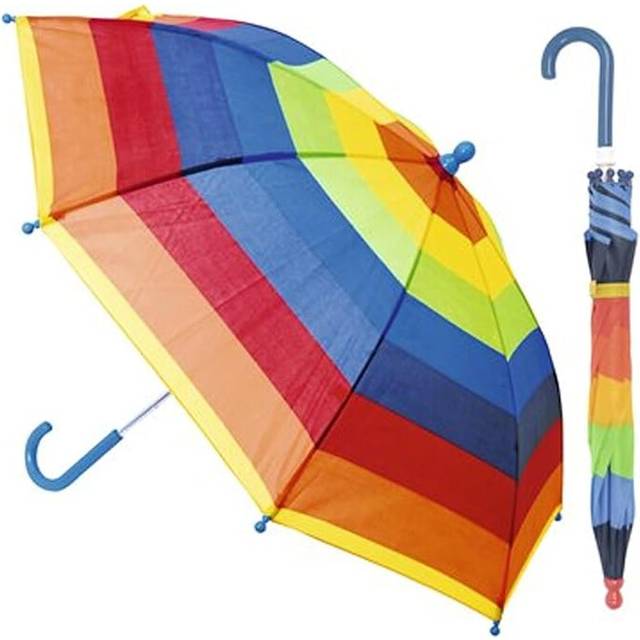 (Striped Multicolour) KAV Kids Transparent School Umbrella Boy and Girl