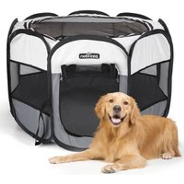 Nobleza - Pet Playpen Portable Foldable Dog Cat Play Pen Indoor Outdoor Pet Fence Breathable Mesh Pet Carrier Kennel Soft Cage Tent for Puppy Rabbit