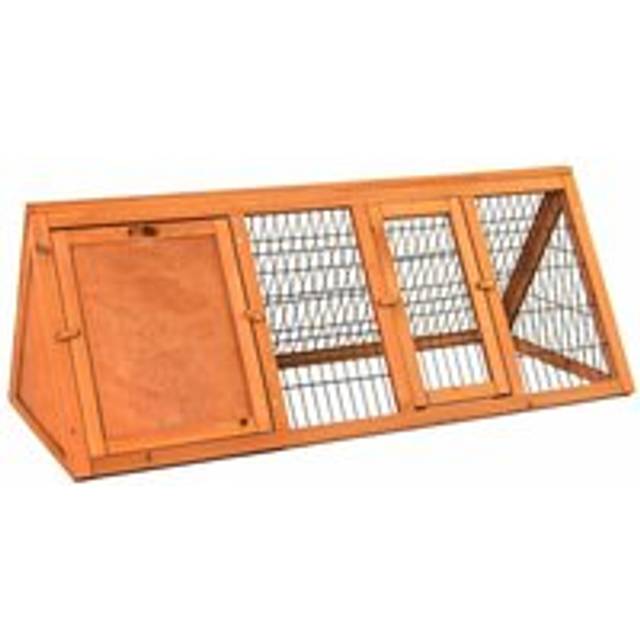 Triangle Wooden Pet Hutch Rabbit Guinea Pig Cage Run, Large