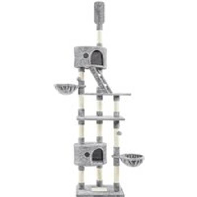 Yaheetech - 100.5-inch Large Cat Tree Cat Furniture, Light Gray