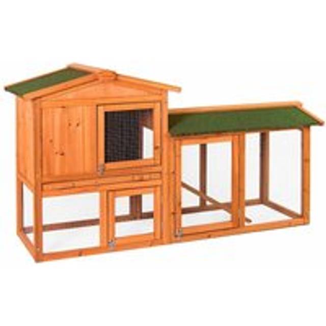 Home Discount - Double Wooden Pet Hutch Rabbit Guine Pig Cage Run With Clean Tray