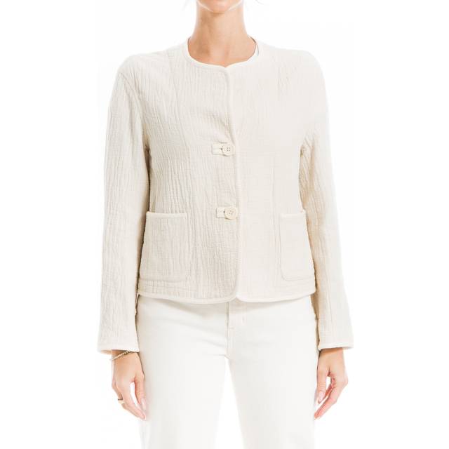 Max Studio Double Weave Linen-Blend Jacket