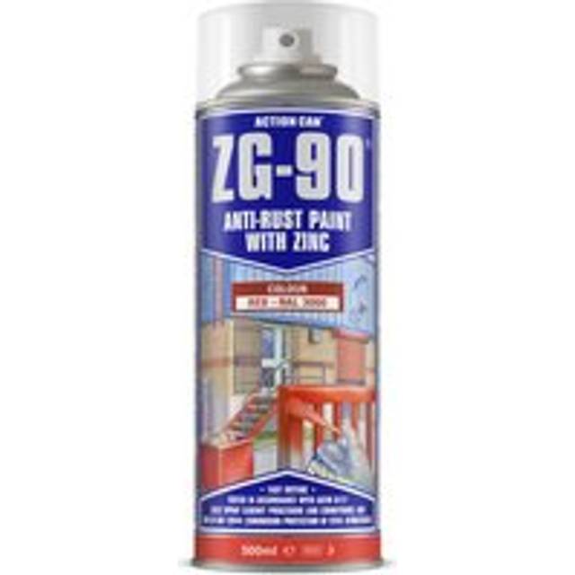 (Red) Action Can ZG-90 Anti Rust Cold Zinc Galvanising Colour Spray Paint  500ml
