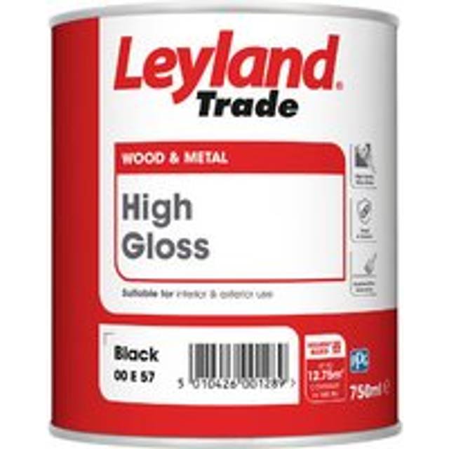 Leyland - Trade High Gloss Paint - Black - 750ml - Black
