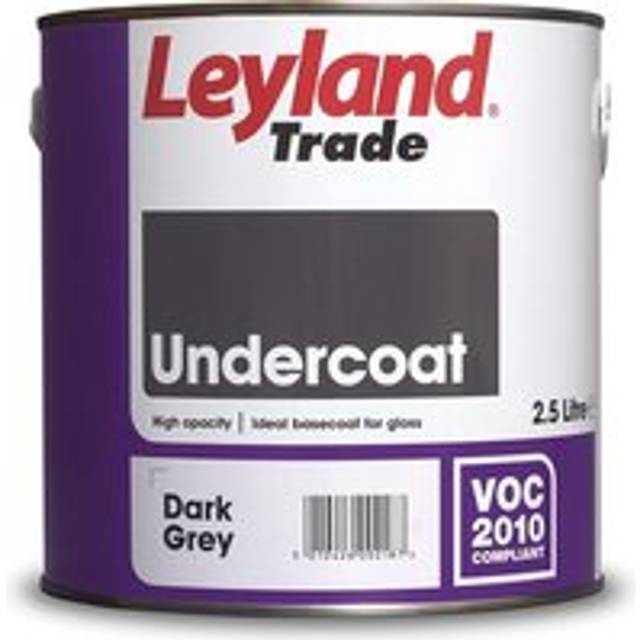 Leyland Trade Undercoat Paint, 750ml, Dark Grey