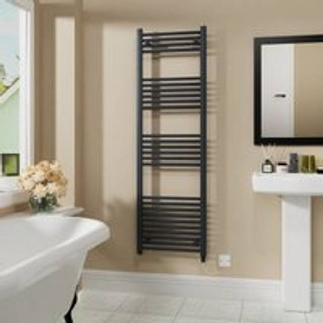 Electric Bathroom Radiator Straight Anthracite 1600x500mm 800W