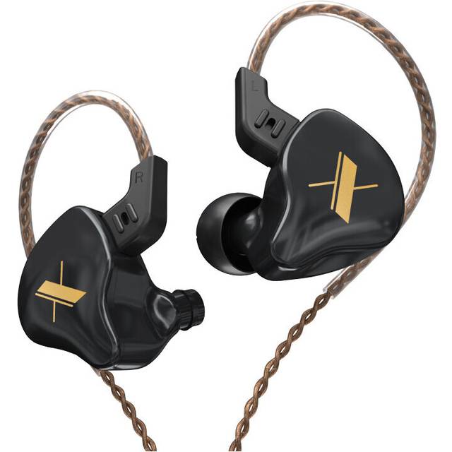 (a-Black No MIC) KZ EDX Earbuds Dynamic Earphones Video Music Game Noice Cancelling Headphones Mobile Phone Running Sport Headset In Ear Monitor