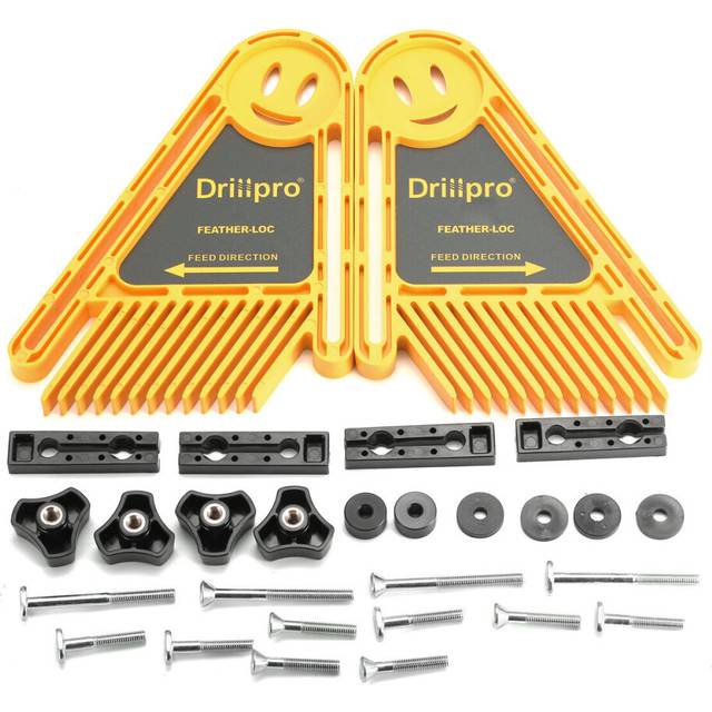 Drillpro Multi-purpose Double Feather Board for Router Table Saws Miter Gauge Slot