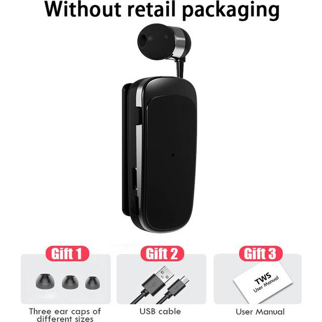(a-night black 1) Earphone Bluetooth-compatible Lotus with Wire Wireless Clip on Headset Earphones Handsfree Earbuds headphones in lotus PK F920