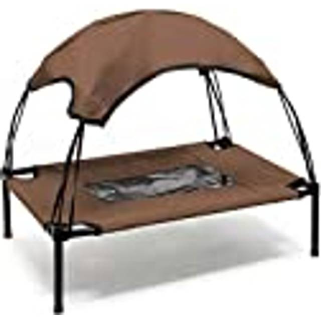 Portable Outdoor Relax Pet Bed Canopy Dog Bed XL Brown
