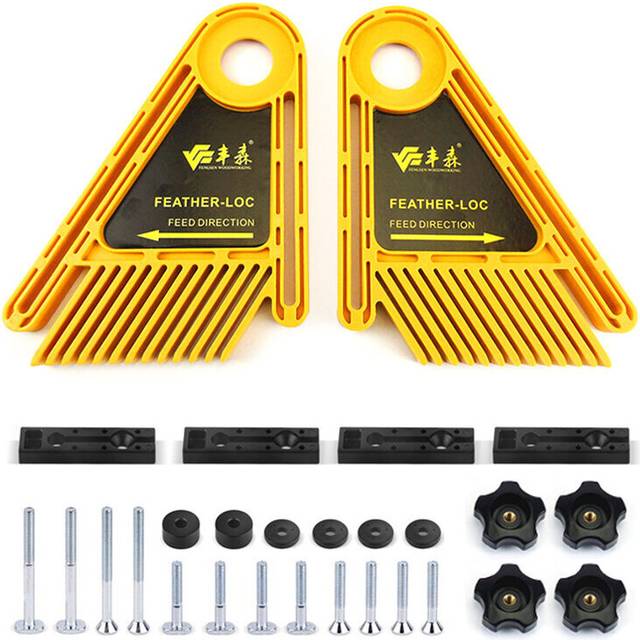 Drillpro Upgraded Multi-purpose Double Feather Board for Router Table Saws Miter Gauge Slot