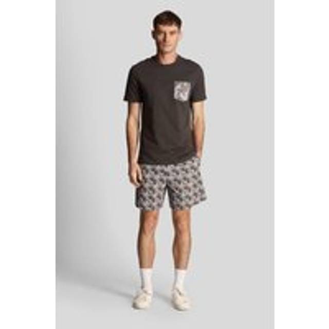 Lyle & Scott, Badkläder, Herr, M, Polyester, Blommiga badshorts för semestern - gray (M)
