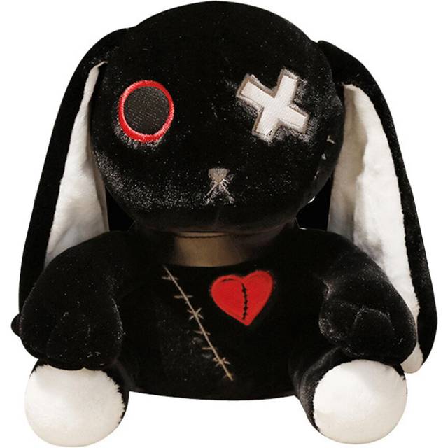 (Black) Creepy Bunny Plush Toy Dark Series Rabbit Doll Stuffed Gothic Halloween Gifts