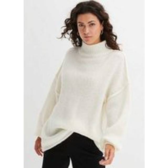 bonprix Baggy Turtleneck Jumper - Ivory