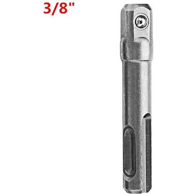 (1/4) 1/4 3/8 1/2 Inch SDS Socket Driver Adapter Drive Bit Drill Adapter Extension Adapter