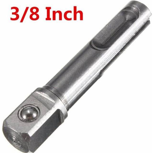 (3/8) 3/8 1/2 Inch SDS Socket Driver Adapter Drive Bit Power Drill Chuck Extension Adapter