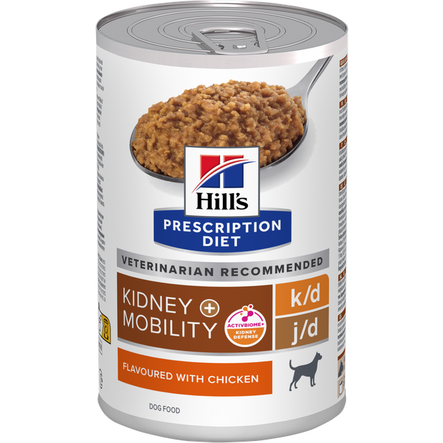 Hills K/D + J/D Hund, 370g våtfoder, Chicken -
