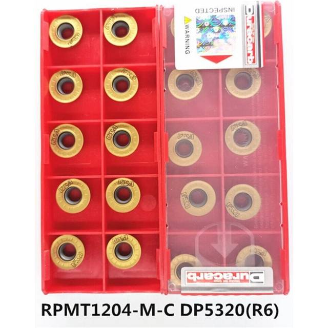 (RPMT1204-M-C DP5320(R6)) Milling Blade Large R0.8 R5 R6 Small R0.8 Milling Cutter CNC Carbide Milling Insert