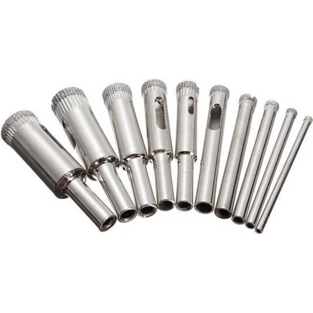 10pcs Diamond Hole Saw Drill Bit Set 3mm-13mm Tile Ceramic Glass Porcelain Marble