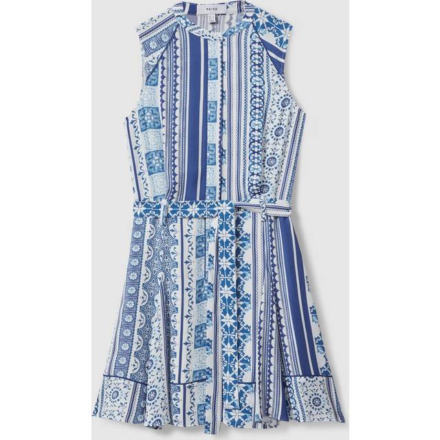 Reiss Florence Tile Print Flippy Dress