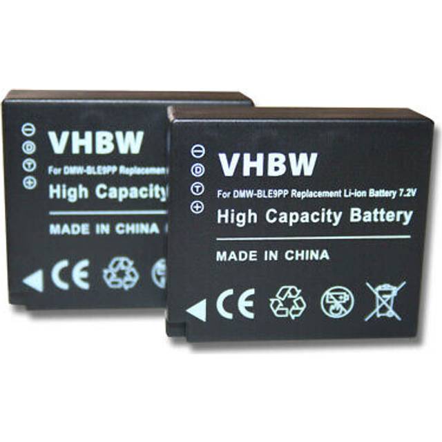 2x battery for panasonic lumix dmc-s6k dmc-tz100 dmc-tz101 dmc-tx1 750mah