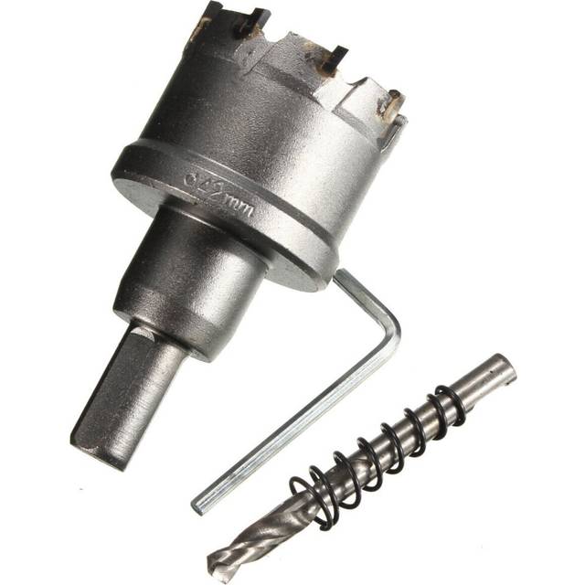 (42mm) 25mm - 45mm Carbide Tip Metal Cutter Hole Saw with Wrench/ Twist Drill Bit