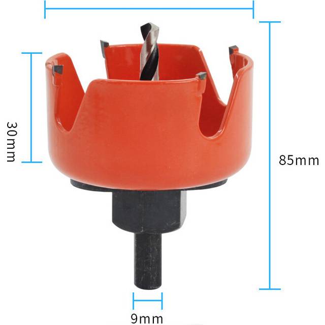 5PCS Carbide Tip Hole Saw Cutter 64-127mm for Wood PVC Board and Plastic Plate