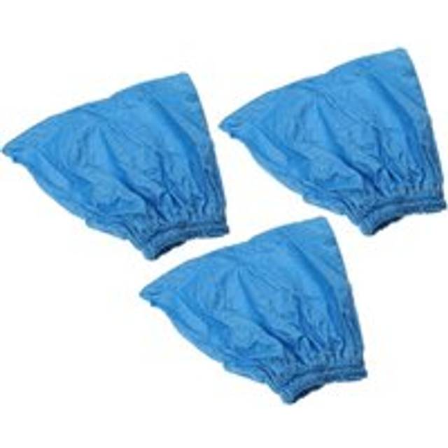 Vhbw - 3x Textile Filter compatible with Aqua Vac Compact 10P Vacuum Cleaner, Wet/Dry Vacuum Cleaner - Textile Bag, Washable, Blue