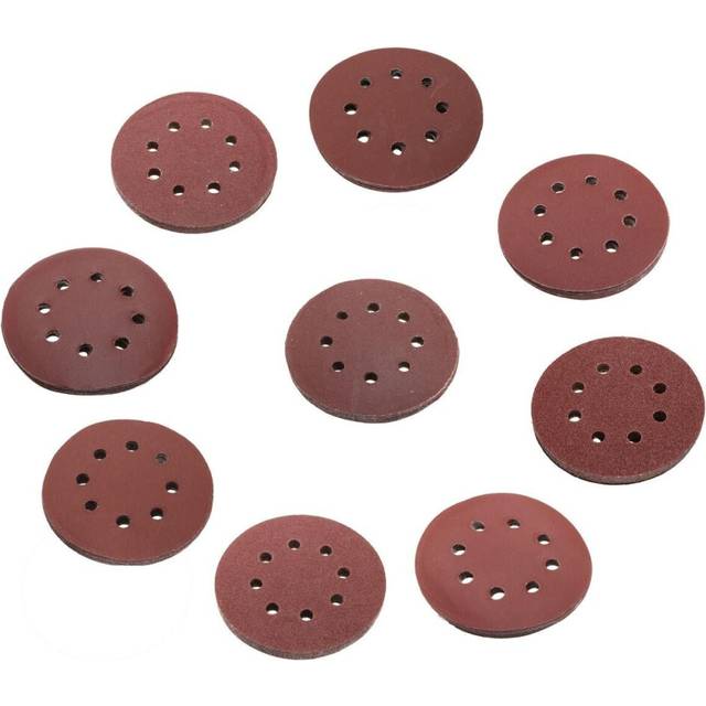 (80#) 10pcs 8 Holes Abrasive Sand Discs Sanding Paper 60-2000 Grit SandPaper