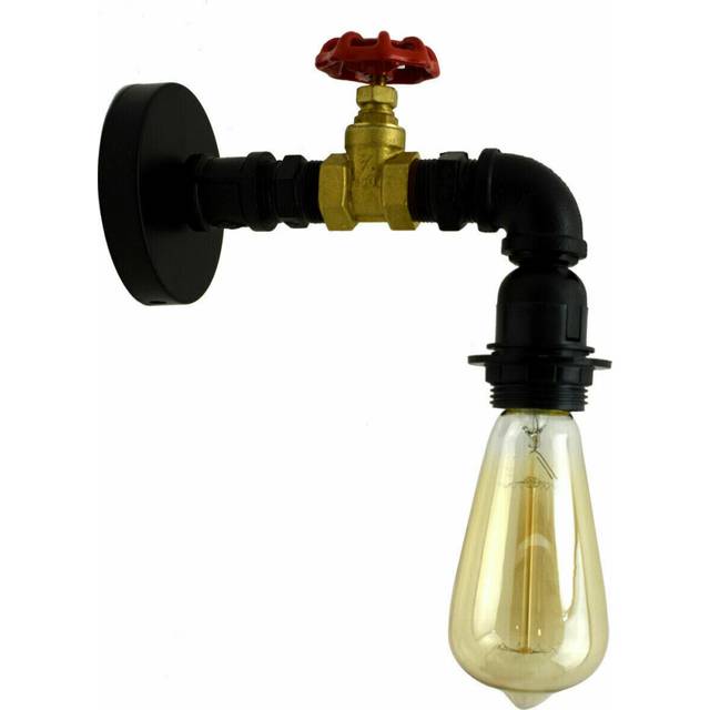 (No) Water Pipe Industrial Steampunk Wall Light Antique