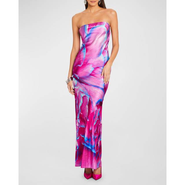 Retrofête Silk-Blend Slip Maxi Dress