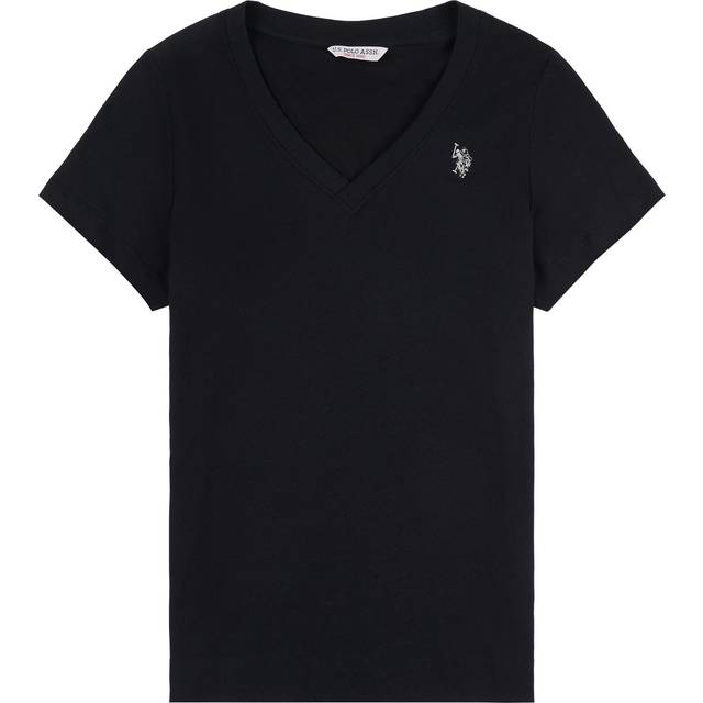 Black V-Neck Cotton Tee (S)