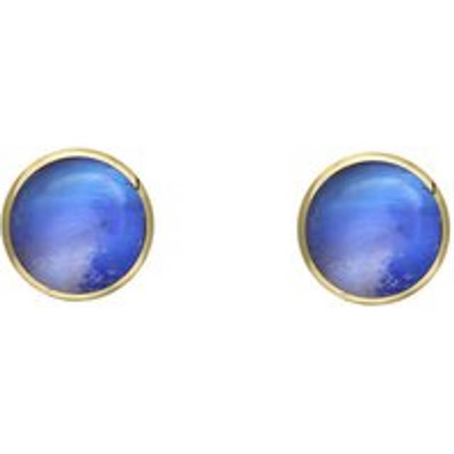 9ct Yellow Gold Moonstone 4mm Classic Small Round Stud Earrings