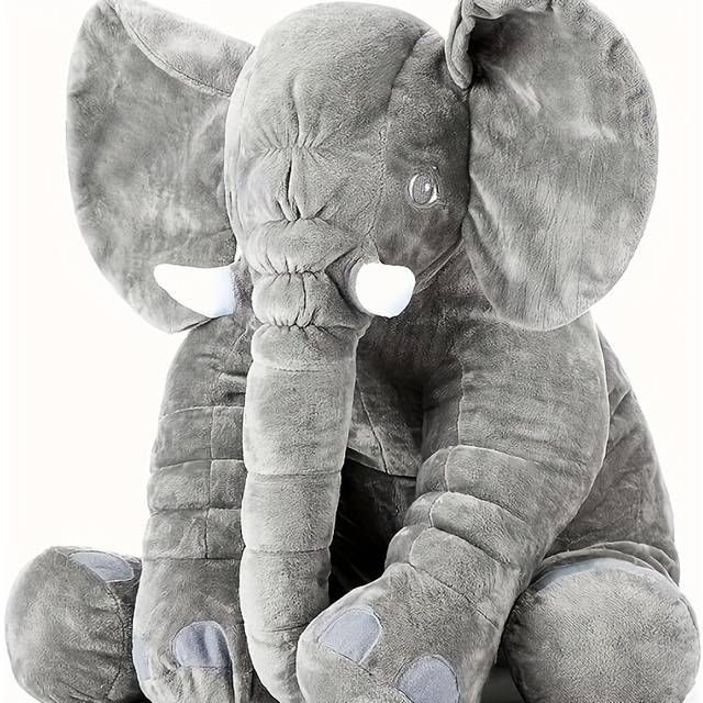 (Gray-60cm) Big Elephant Stuffed Animal Plush Toy, Cute Grey Elephant Toy The Best Gift For Birthday, Christmas Day, Valentine's Day