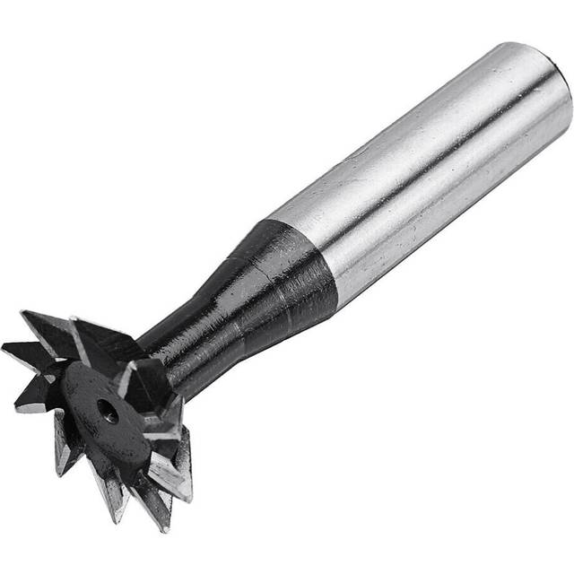 (20mm) 45 Degree 10-35mm Dovetail Groove HSS Straight Shank Slot Milling Cutter End Mill CNC Bit