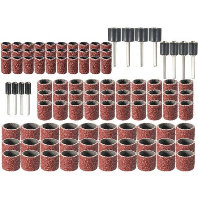 102pcs 80Grit Drum Sanding Kit Fit Dremel Rotary Tools with 1/2 3/8 1/4 Inch Sanding Mandrels