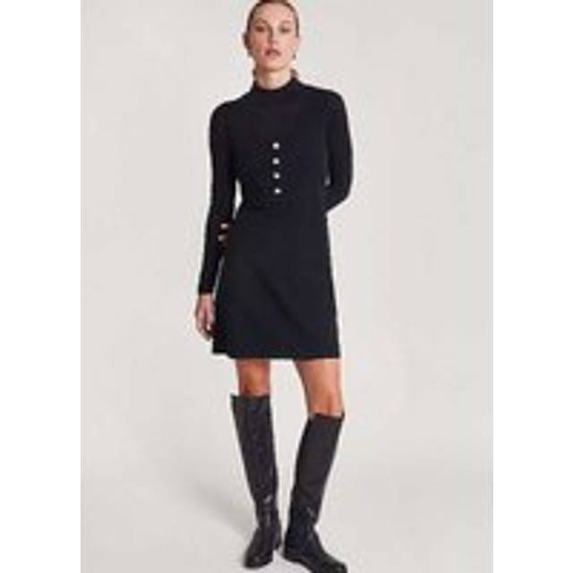 Monsoon Phene Pinafore Dress - Black