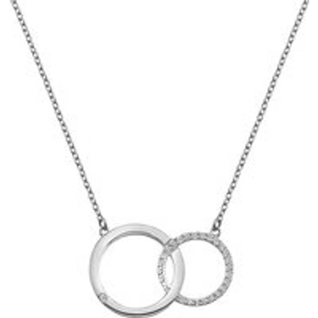 Hot Diamonds Striking Interlocking Circle Necklace - Silver