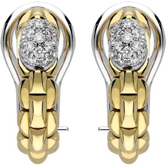 Fope Eka Tiny 18ct Yellow Gold 0.19ct Diamond Earrings