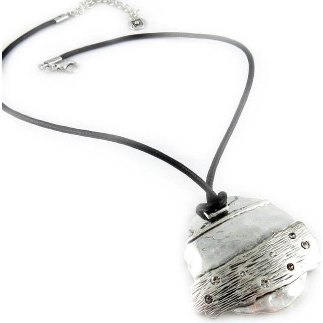 Les Trésors De Lily [D9095] - Silver 'Tribal Beauty' Designer Necklace