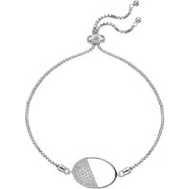Hot Diamonds Horizon Sterling Silver White Topaz Oval Bracelet D - TITLE Silver