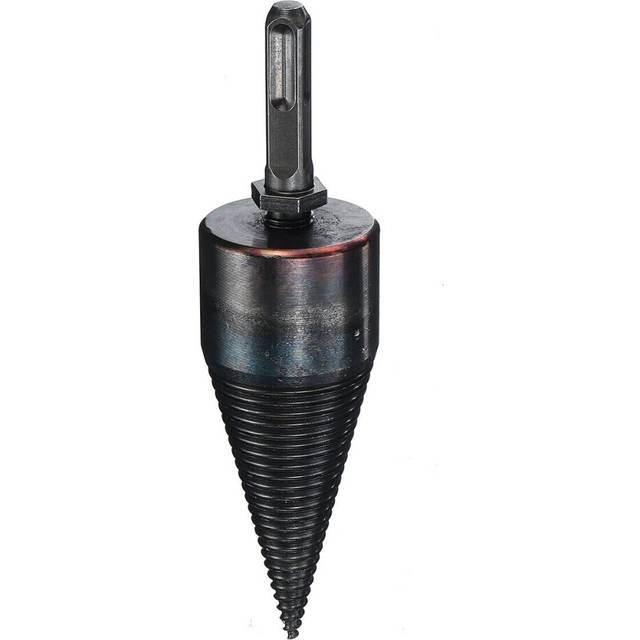 (Square) 45mm HSS Firewood Splitting Drill Bit Hard Wood Cone Splitter for Electric Hammer