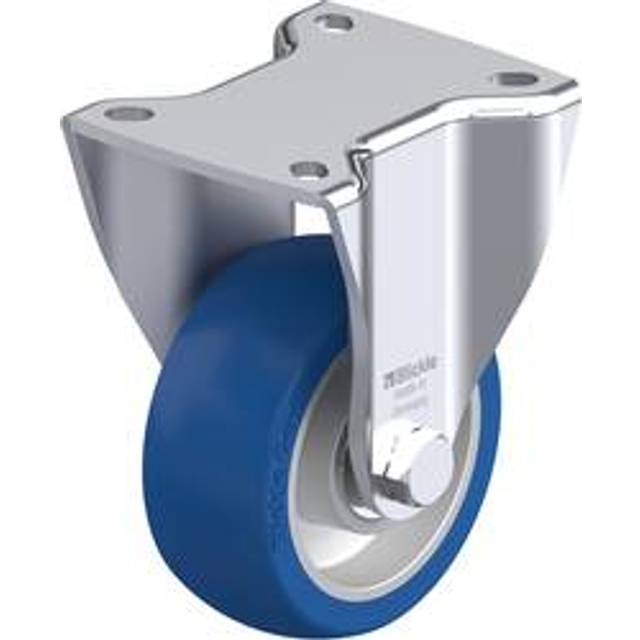 Blickle wheel Ø 100 mm, max. load 320 kg, wheel Ø 100 mm, max. load 320 kg, plate dimensions 100 x 85 mm - blue