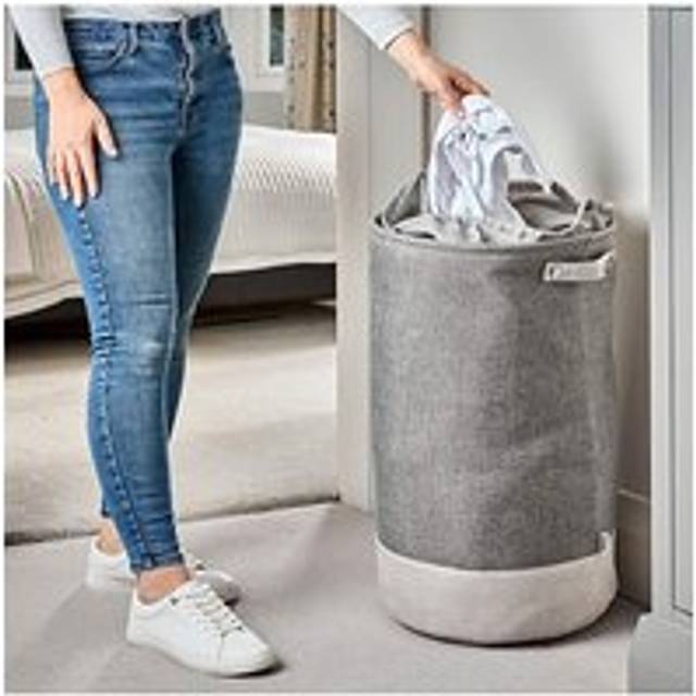 Minky 86L Round Laundry Hamper - Minky