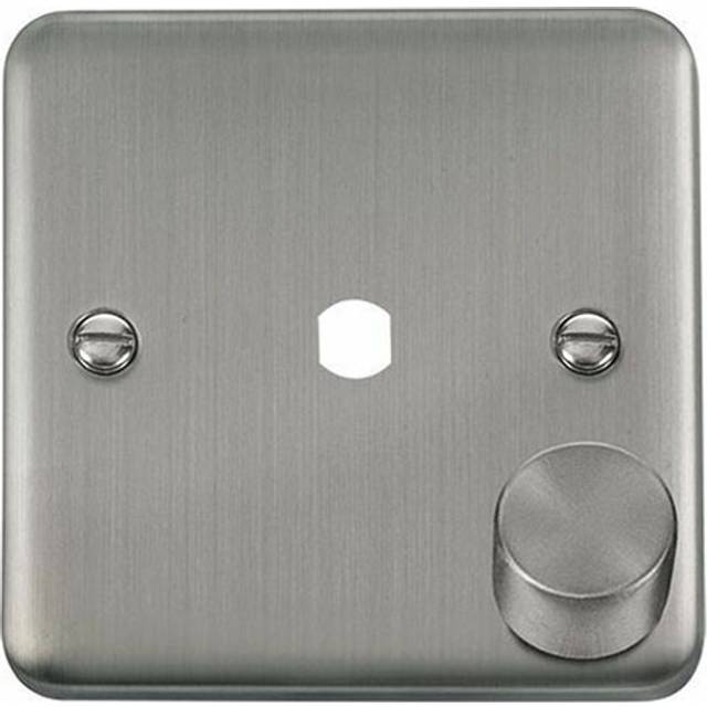 Click Deco Plus 1 Gang Unfurnished Dimmer Switch Plate Stainless Steel