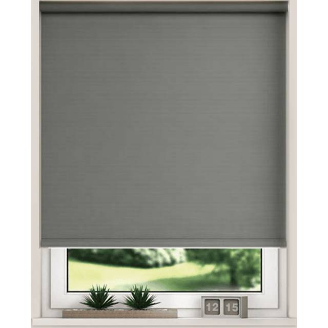(75cm) Grey 100% Thermal Blackout Roller Blind For Windows