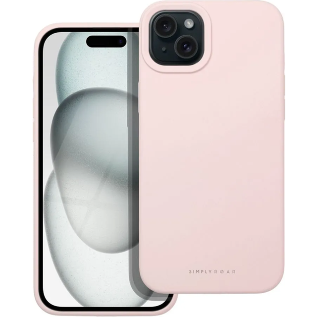 Roar iPhone 15 Plus Mobilskal Roar Cloud Skin - Rosa
