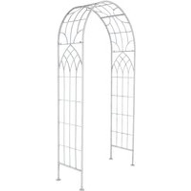 Wrought Iron Arch - Antique White