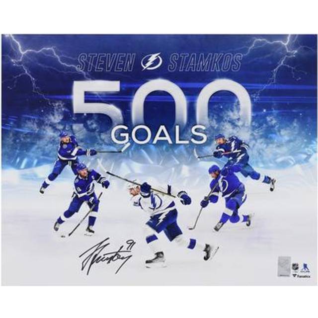 Steven Stamkos Tampa Bay Lightning Autographed 16" x 20" 500th Goal Stylized Photograph
