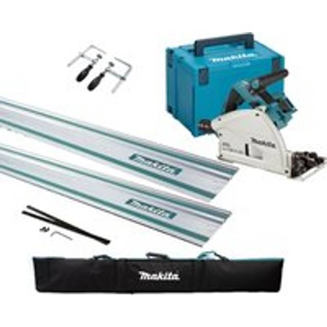 Makita - DSP600ZJ 36v Twin 18v Brushless Plunge Cut Circular Saw 2x Guide Rails